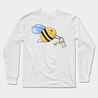 Cute Bee Carrying honey Long Sleeve T-Shirt